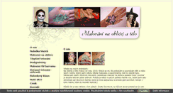 Desktop Screenshot of malovaninaoblicejatelo.cz